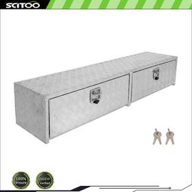 Cnb183fsd38186 Scitoo-autoparts 72 Inch X13 X16 Aluminum Storage Tool Box 4x Chain 2x Lock For Truck Garage Rv