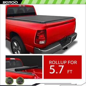 Cnf15212fv3307 Scitoo 5.7ft For 09-23 Dodge Ram 1500 Tonneau Cover Soft Roll-up