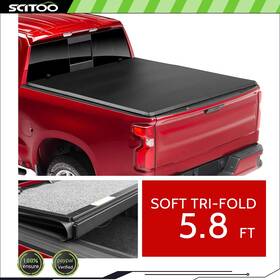 Cnf15212fv4308 Scitoo 5.8ft For 19-24 Chevy Silverado/gmc Sierra 1500 Tonneau Cover Soft Tri-fold