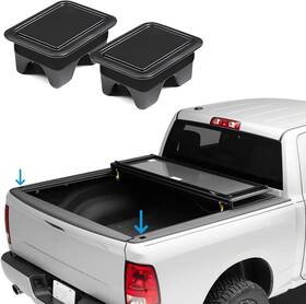 Shademax1208 Shademax 792119548220 For Dodge Ram 1500 Stake Pocket Covers Rear 2019-2024 2500