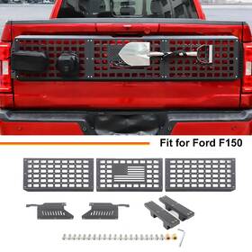 Shineka20250417s11710 Shineka Rear Trunk Tailgate Door Toolkit Modular Storage Panels Set For Ford F150 2021