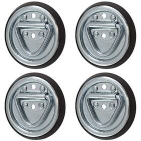 99359-04-04 Sierra Pacific Engineering Spep.com 4 Pack D Ring Steel Tie-downs - Floor Flush Surface Black