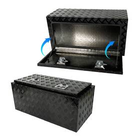Tl55418z-g Siliconehosefactory 36 Inch X18 X16 Heavy Duty Black Aluminum Tool Box Truck Trailer Underbody Storage L