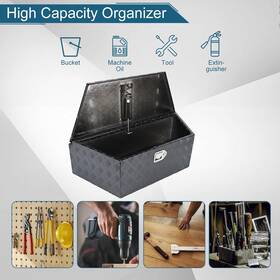 Tl55438z-g Siliconehosefactory 39 X 15.4x 12 Inch Aluminum Tool Box Pick Up Truck Bed Rv Trailer Tongue Toolbox