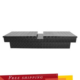 Tl67512 Siliconehosehome 70 Inch X20 X13 Aluminum Truck Pickup Trailer Bed Storage Tool Box With Lock Key Black