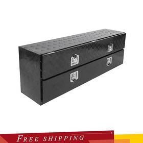 Tl67577 Siliconehosehome 60 Inch X15 X21 Heavy Duty Truck Pickup Storage Tool Box Lock Trailer Tongue Black