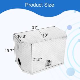 Tl67583 Siliconehosehome Aluminum Generator Box Truck Tool Tox For Storage Rv Trailer Tongue With 4 Vents