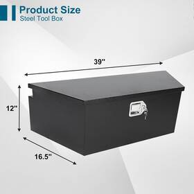 Lp1854 Siliconehoseonline 39 Inch X12 X16.5 Tongue Truck Tool Box Steel Trailer Storage Organizer With Lock And Key