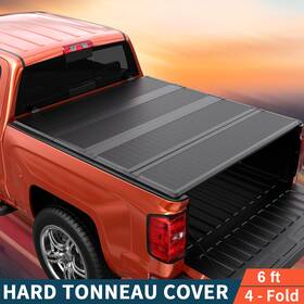 915j4224602 Smotorparts 6ft Frp Pp Hard Tonneau Cover 4-fold For 2004-2012 Chevy Colorado / Gmc Canyon