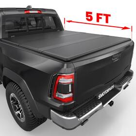 M042448j915 Smotorparts 5ft Tri-fold Hard Frp Truck Bed Tonneau Cover For 2024 Toyota Tacoma