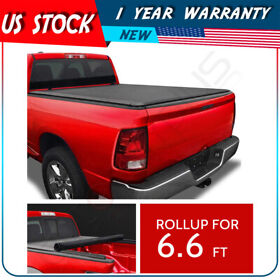 Adp160950p56 Soft Roll-up Vinyl Tonneau Cover 6.6ft Truck Bed For Silverado Sierra 2014-2018