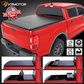 Spec-d Tuning 841808196928 Fits 2019-2023 Ford Ranger 6ft Short Bed Quad 4 Fold Soft Tonneau Cover 19-23