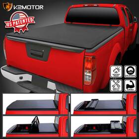 Spec-d Tuning 841808197109 Fits 2005-2023 Frontier Truck 6ft Long Bed Soft Vinyl Quad 4 Fold Tonneau Cover