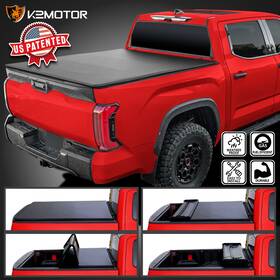 Spec-d Tuning 841808197185 Fits 2022-2024 Toyota Tundra 6.5ft Truck Bed Quad 4 Fold Soft Tonneau Cover