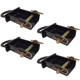 Pk-sptd4 Stevens Lake Parts 4x 12 000lb Trailer Stake Pocket D-ring Tie Down Anchors Fits Trucks And Flatbed
