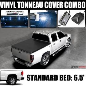 Sttcsil146.5hss Streetune Tbl16w8p01002 For 14-19 Chevy Silverado 6.5ft/78 Inch Bed Hidden Snap Tonneau Cover White Led Light