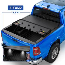 90m042204f09 Summitteile 3-fold 5.8ft Truck Bed Tonneau Cover Hard For 2007-2013 Silverado Sierra 1500