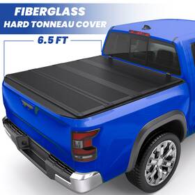 968766m04254502ss Summitteile 6.5ft 4-fold Fiberglass Hard Tonneau Cover For 2016-2024 Nissan Titan Truck Bed