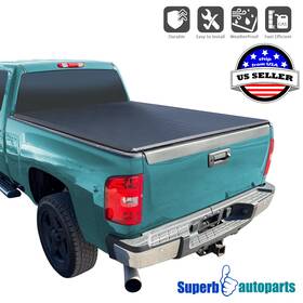 Superbautoparts 841808198793 For 2007-2024 Chevy Silverado 1500 5.8ft Soft Bed Roll-up Tonneau Cover Lamp