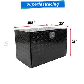 Up67525 Superfastracing 36 Inch X24 X25 Aluminum Trailer Tool Box Heavy Duty Utility Storage Box/lock