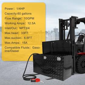 Up69802 Superfastracing 60 Gallon Aluminum Gasoline Transfer Fuel Tank Toolbox Combo With 10gpm Pump