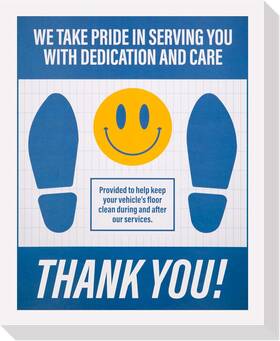 Pcm-50 Sutter Signs Car Paper Floor Mats 50ct White Disposable Protector White/blue