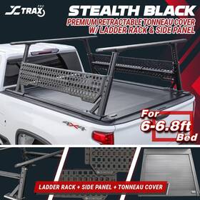 Sb-sie19-lo Syneticusa R1 Spl For 2007-25 Sierra 6.8ft Matte Black Mrb Tonneau Cover Retract Rack Side Panel