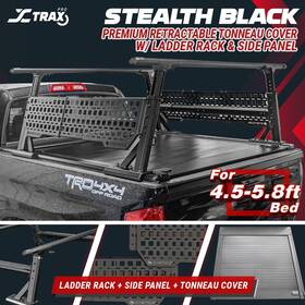 Syneticusa Sb-sil-sh R1 Sp Stealth Black Mrb Truck Cover Retract Rack Side Panel For 2007-25 Silverado 5.8f