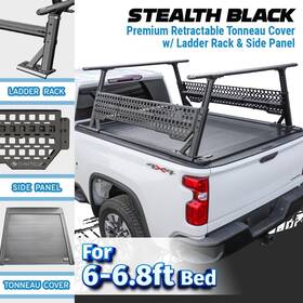 Sb-sil19-lo Syneticusa R1 Spl Stealth Black Mrb Retract Truck Cover Rack Side Panel For 2020-25 Silverado 6.8f