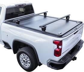 Tc-r-v2-f25008-lo Syneticusa Cb Retractable Mr Tonneau Cover For 2008-25 F250 F350 Super Duty 6.8ft With Crossbars