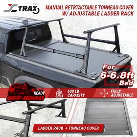 Tc-r-v2-fron15-sh Syneticusa Rack01-lo Fits 2005-2025 Frontier 6ft Bed Aluminum Mr Retractable Tonneau Cover Rack01