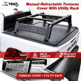 Tc-r-v2-mav21-sh Syneticusa Rack03 Mr Aluminum Hard Tonneau Cover With R3 Rack Combo For 2021-2025 Maverick 4.5ft Bed