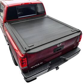 Tc-r-v2-tit07-lo Syneticusa For 2007-2026 Titan 6.6ft Long Bed Aluminum Mr Retractable Tonneau Cover
