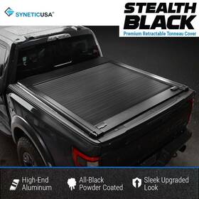 Syneticusa Tc-sb-mav21-sh Stealth Black Premium Mrb Retractable Tonneau Cover For 2021-26 Maverick 4.5ft