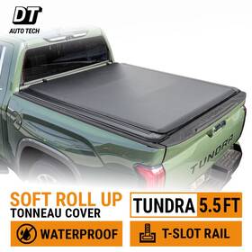 Tc-sr2-tun22-sh Syneticusa For 2007-2026 Tundra 5.5ft Bed Soft Roll-up Tonneau Cover With T-slot Channel
