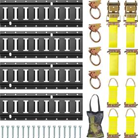 Eta-008 Tekchic E Track Tie-down Rail Kit Trailer Tie Downs 31 Pcs Set Etrack 4