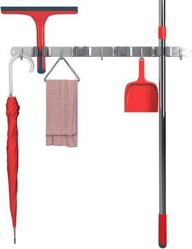The Good Stuff 850030303424 Mop And Broom Holder Wall Mount Keep Your Closet Garage Tidy Standard