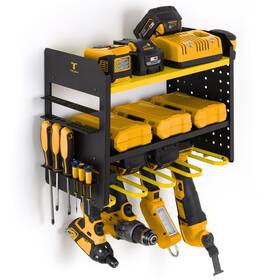 Tidy Tool Shop 198168969526 Power Organizer Wall Mount 4 Layer Heavy Duty Metal Yellow/black