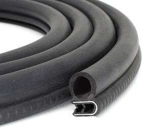 Yz09 Tintvent Car Door Seal Strip With Side Bulb 10ft Fit 1/16 Inch Edge Black