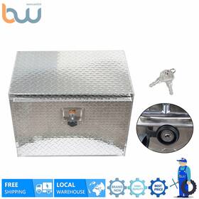 Bw840812th Tinvhy 24 Inch Silver Aluminum Diamond Plate Tool Underbody Box With T - Handle Latch
