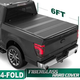 40601m04213602-b2 Titanicparts Frp Hard Truck Bed Tonneau Cover For 1983-2011 Ford Ranger With 6ft 4 Fold