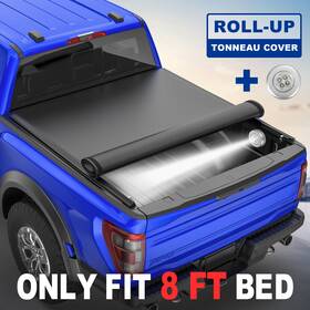 40601m44106z Titanicparts 8ft Long Bed Truck Tonneau Cover For 2015-2025 Ford F150 F-150 Soft Roll Up