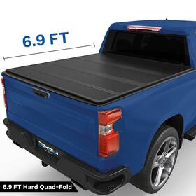 Cv-nhq091-690 Tomoka 6.9ft Hard Frp 4-fold Tonneau Cover For 2020-2026 Silverado/sierra 2500 3500hd