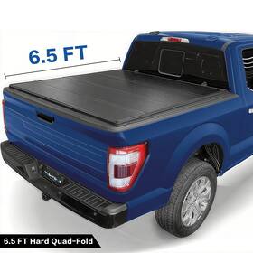 Fd-nhq013-650 Tomoka 6.5ft Frp Hard Quad-fold Tonneau Cover For 04-25 Ford F150&06-14 Lincoln Mark Lt