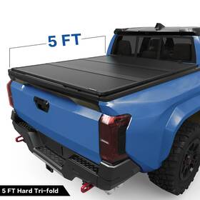 Ty-nh051-500 Tomoka 5ft Frp Hard Tri-fold Truck Bed Tonneau Cover For 2005-2015 Toyota Tacoma