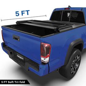 Ty-wrt098-520 Tomoka 5ft Fpr Soft Tri-fold Truck Bed Tonneau Cover For 2016-2026 Toyota Tacoma