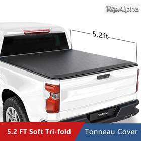 Topcv-nst041-500 Topalpha 5.2ft Bed Soft 3-fold Tonneau Cover For 2015-2022 Chevrolet Colorado Gmc Canyon
