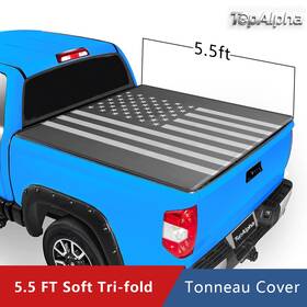 Topty-wrt085-550-f Topalpha Tonneau Cover For 2007-2026 Toyota Tundra 5.5ft Soft 3-fold Truck Bed