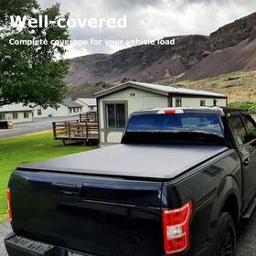 Top16663088o Topcn Truck Bed 8ft Vinyl Tonneau Cover For 2002-2019 Dodge Ram 1500 Soft Roll-up