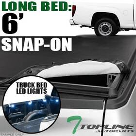 Tbl-16w8p-01-tl Topline Autopart 746756400694 For 2004-2012 Colorado/canyon 6ft Bed Hidden Snap Tonneau Cover Led Light